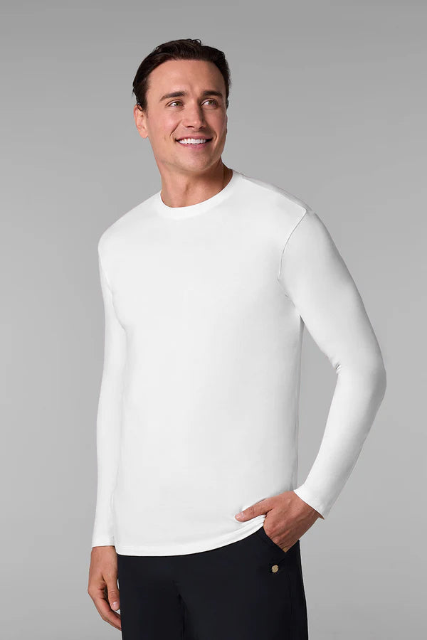 Men's Long Sleeve T-Shirt White UPF 50+