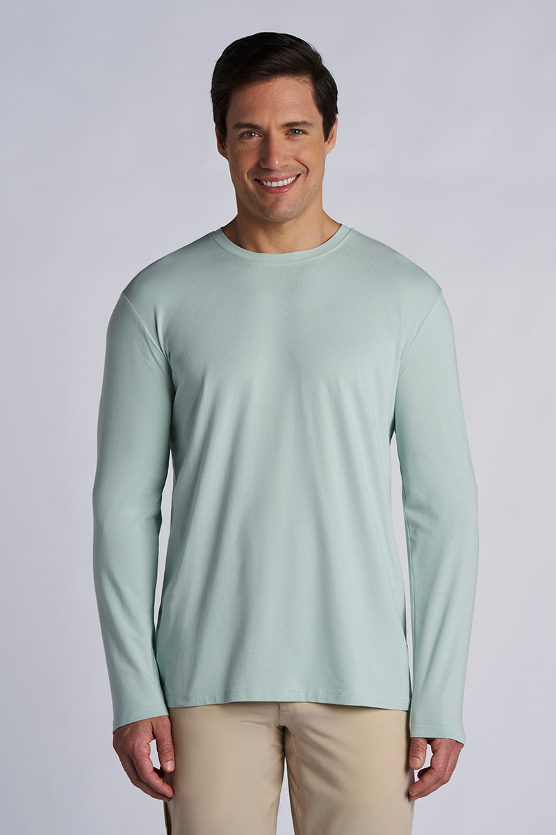 Men's Morada Everyday Long Sleeve T-Shirt | Misty Aqua UPF 50+