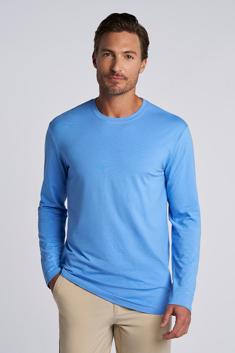 トップス XL FCRB 26SS PRESS L/S TEE LIGHT BLUE Men's Morada Everyday Long Sleeve T-Shirt | Bluebell UPF 50+