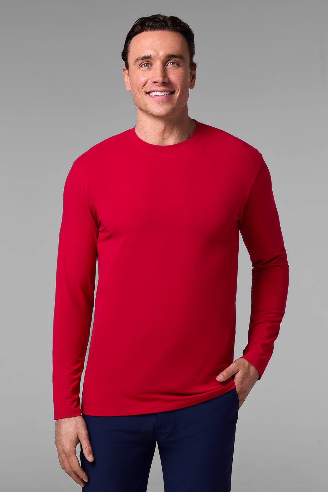 Men's Morada Everyday Long Sleeve T-Shirt | Cherry UPF 50+
