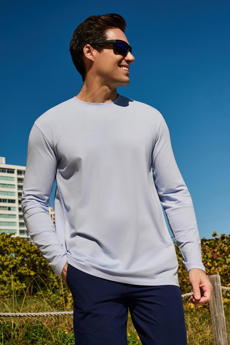 Men's Morada Everyday Long Sleeve T-Shirt | Periwinkle UPF 50+