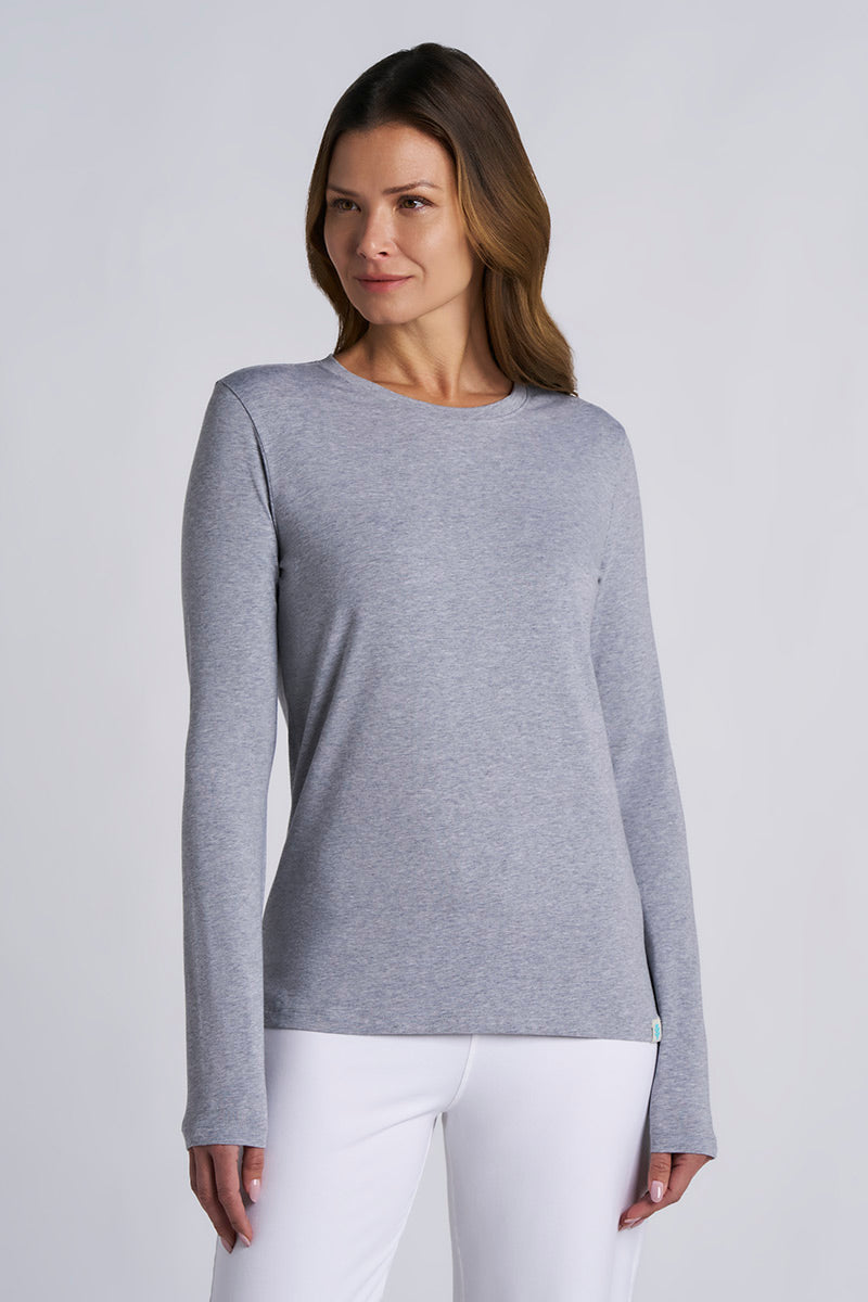 Women's Morada Everyday Long Sleeve T-Shirt | Grey Heather UPF 50+