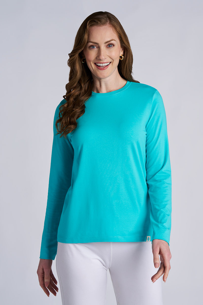 Women's Morada Everyday Long Sleeve T-Shirt | Coolibar Blue