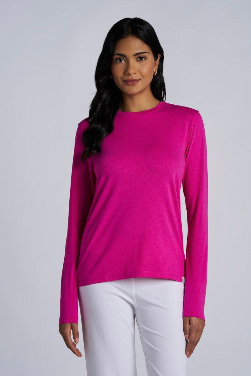 Women's Morada Everyday Long Sleeve T-Shirt | Fuchsia UPF 50+