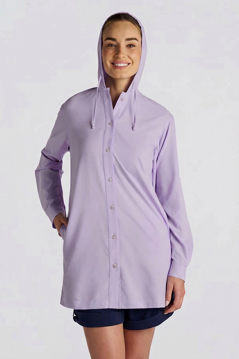 Women's Iztapa Coastal Sun Shirt | Lavender Gray UPF 50+