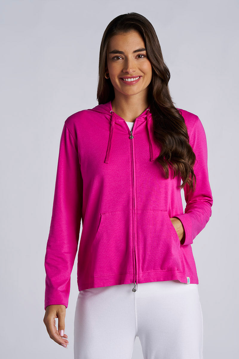 Women's Seaside Zip-Up Hoodie | Fuchsia UPF 50+