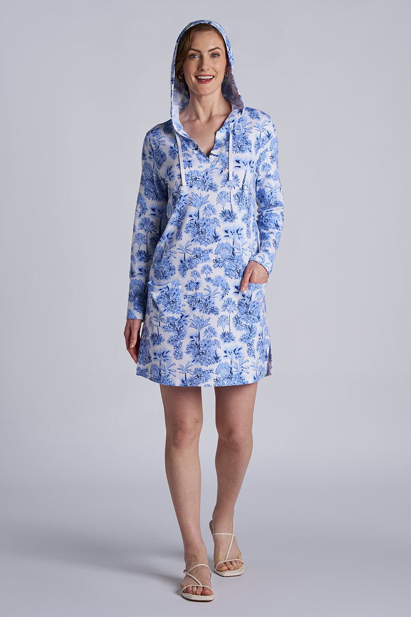 Women's Catalina Cover-Up Dress with Pockets | Periwinkle Isla Bonita | UPF 50+