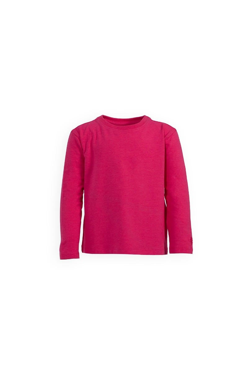 Coolibar Toddler Coco Plum Everyday Long Sleeve T-Shirt UPF 50+, Magnolia Pink Beach Leaves / 2T