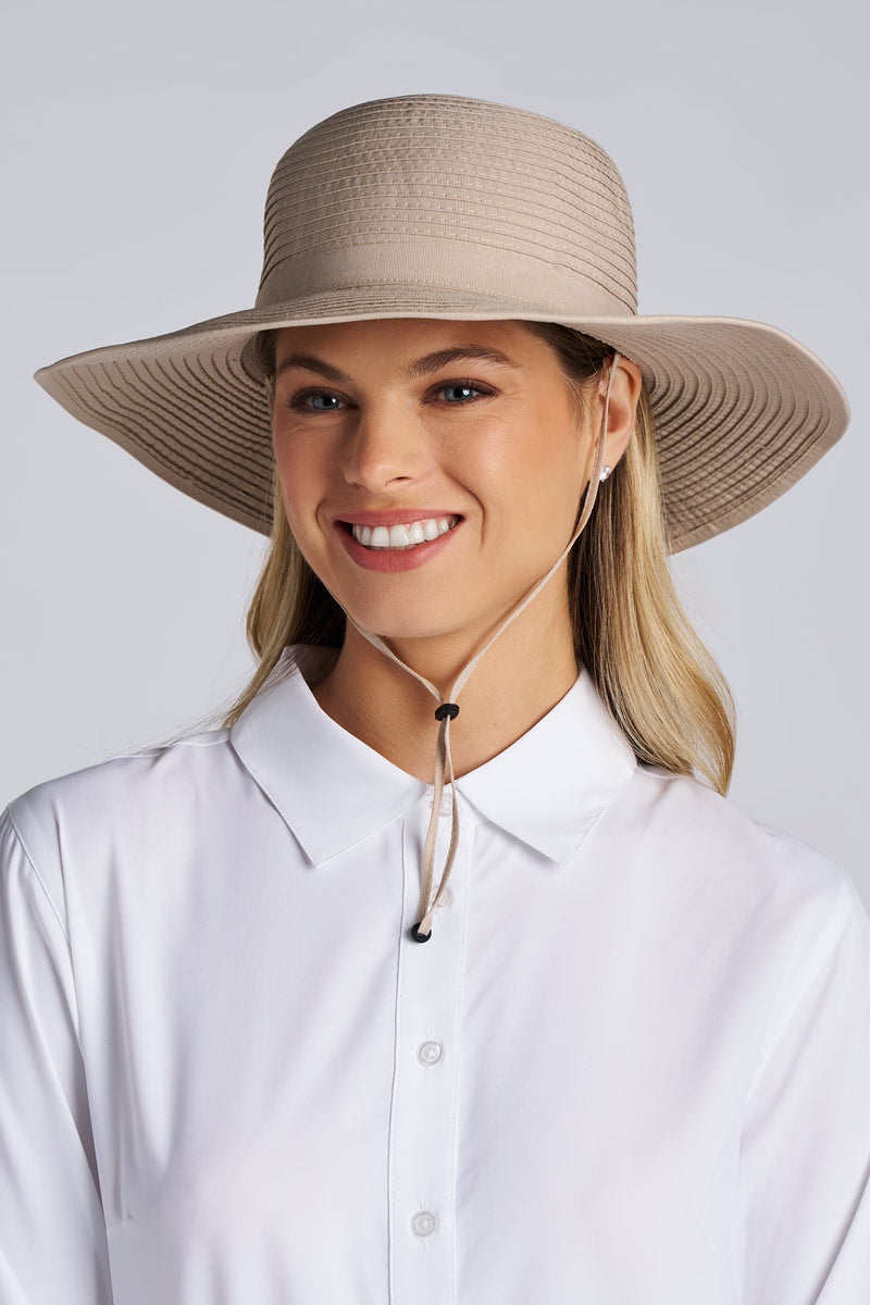 Shelly Lightweight Shapeable Travel Hat | Tan UPF 50+ display picture 3