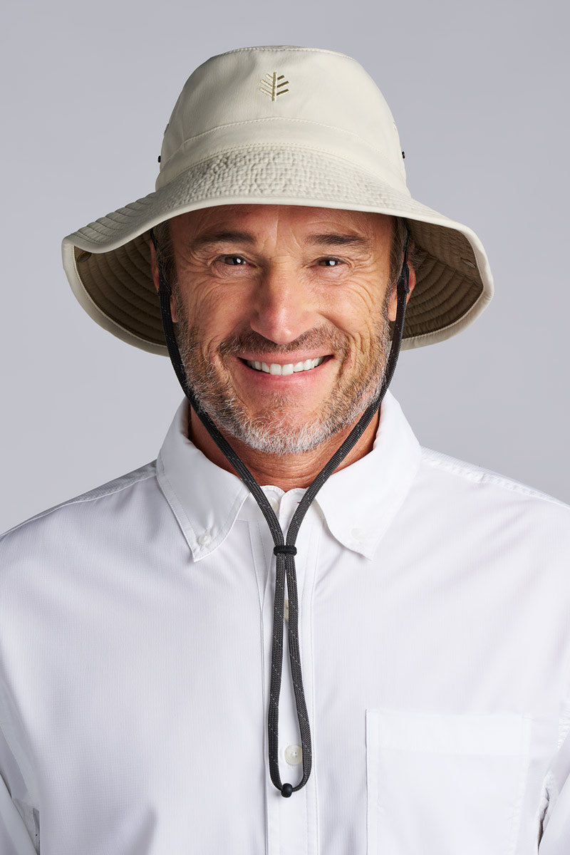 Chase Featherweight Bucket Hat| Stone/Khaki UPF 50+