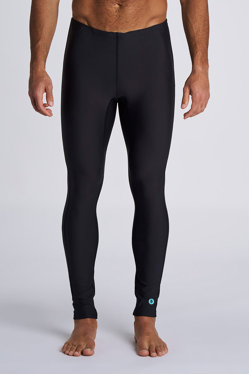 Men's Deep Water Swim Tights | Black UPF 50+