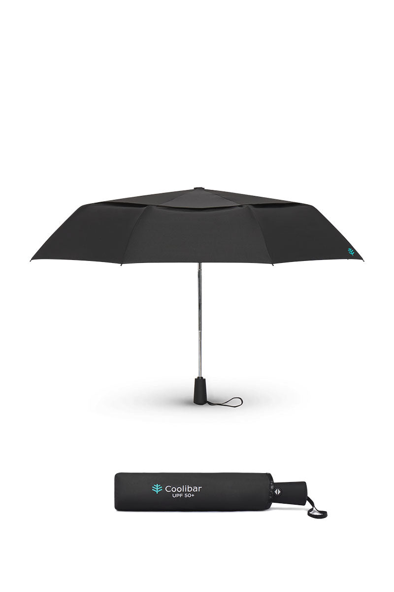 42 Inch Sodalis Travel Umbrella | Black UPF 50+