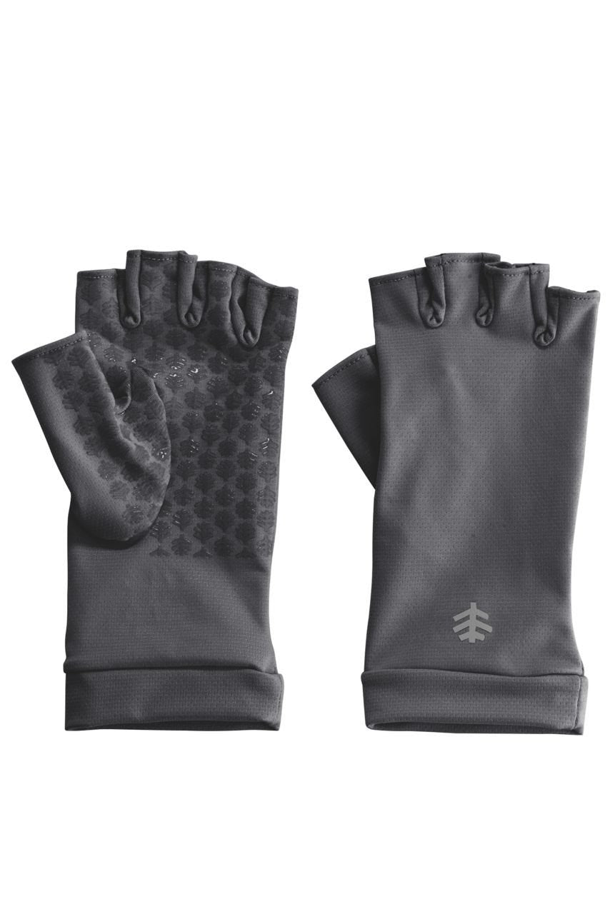 Ouray UV Fingerless Sun Gloves UPF 50+ - Coolibar Charcoal / XS