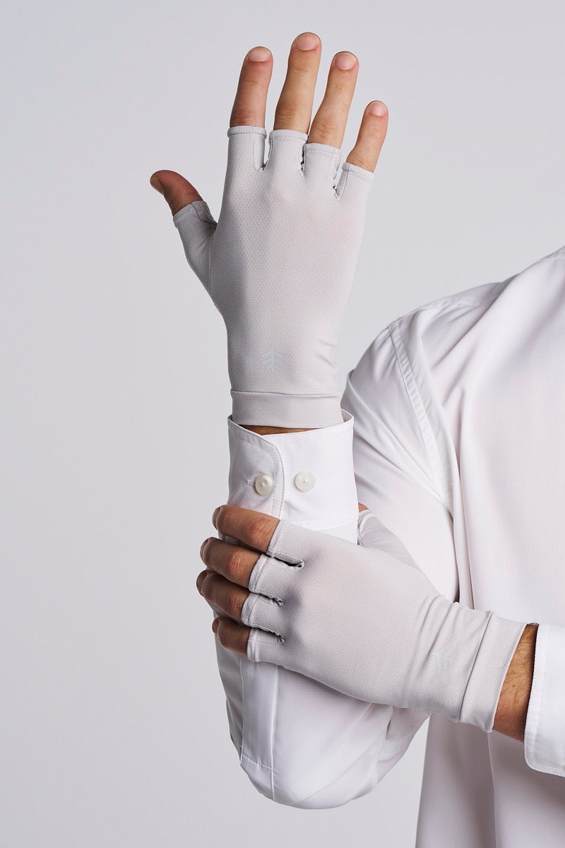 Ouray Fingerless Gloves | Sleek Grey UPF 50+