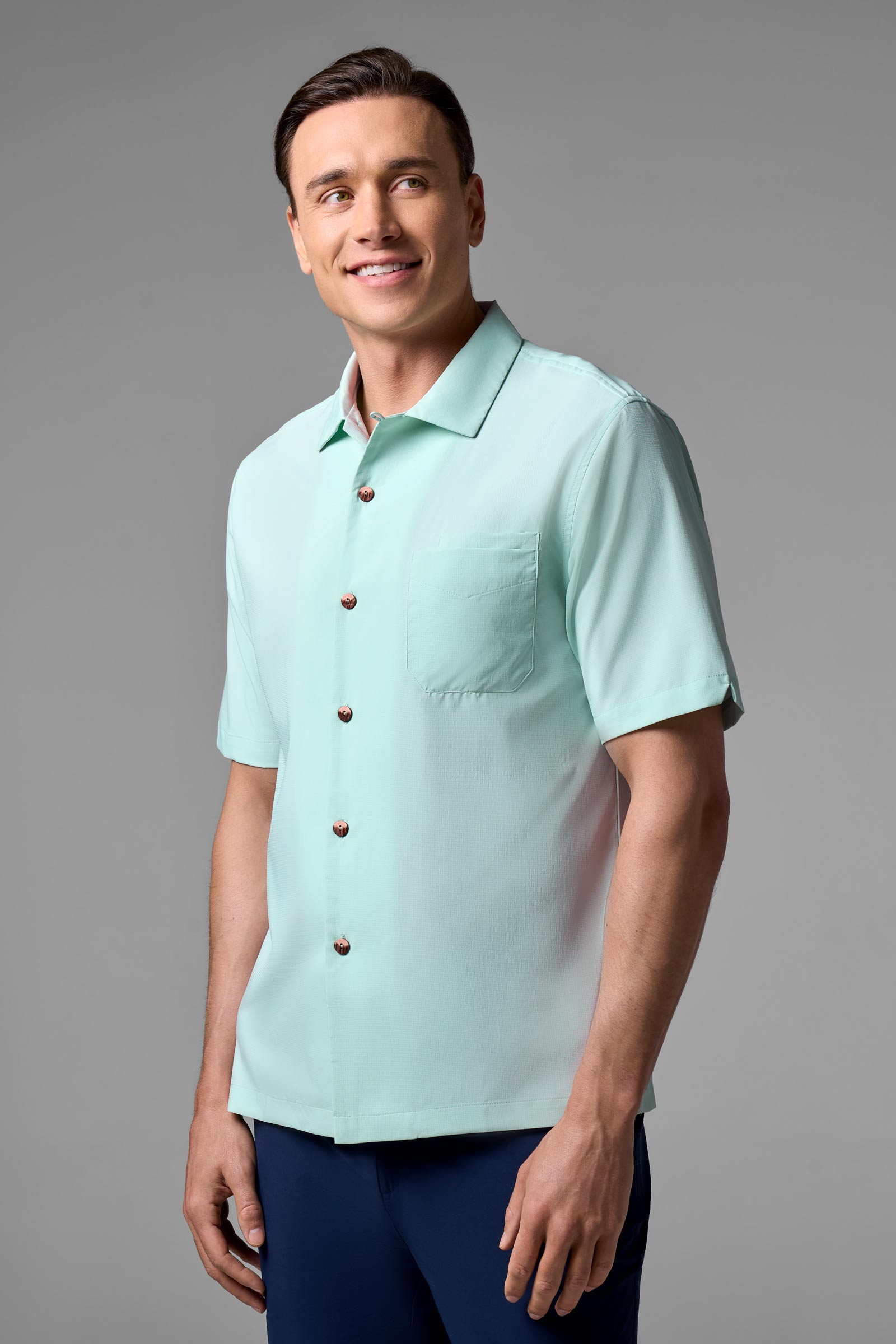 Men's Camp Shirt | Misty Aqua UPF 50+