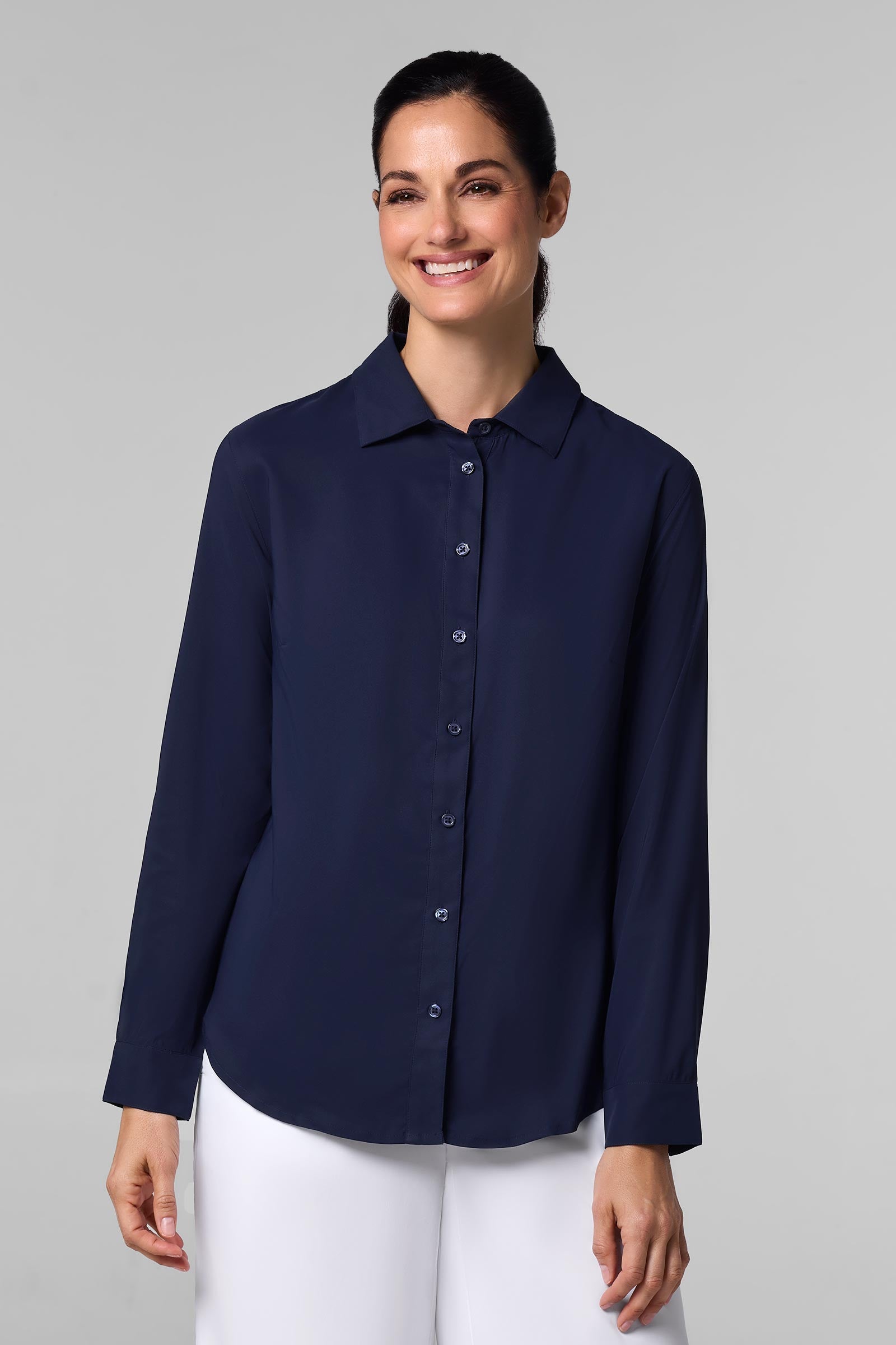 Coolibar Women's Rhodes Shirt UPF 50+, Navy / XL Coolibar Women's Rhodes Shirt UPF 50+, Navy / XL