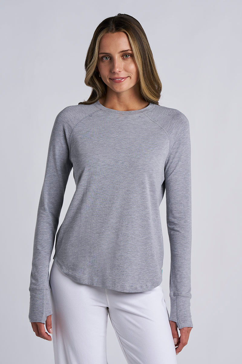 Women's LumaLeo Long Sleeve T-Shirt with Thumbholes | Grey Heather