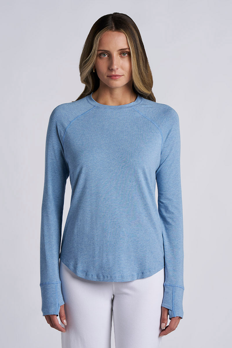 Max Mara T-Shirt in Raso di Viscosa Donna Rebecca Blu Notte