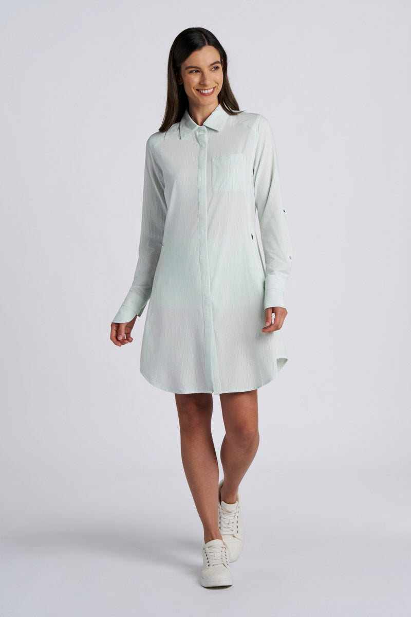 long sleeve travel dress for women Women's Malta Travel Shirt Dress
