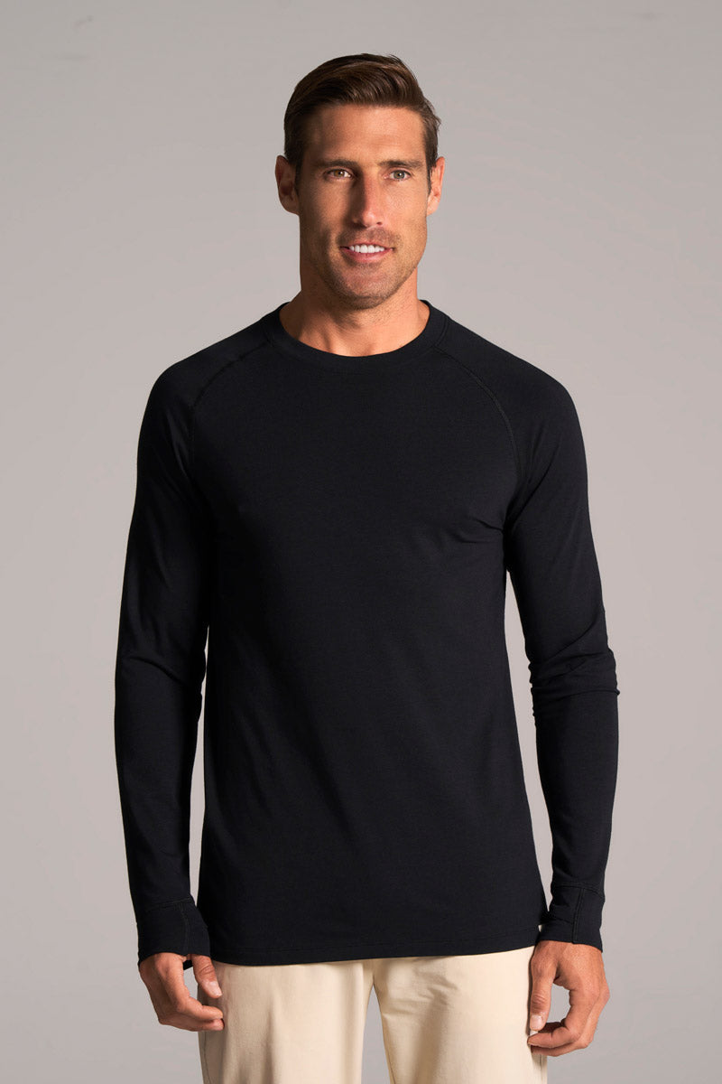 Thumb Holes Athletic Long Sleeve T Shirts Men's Long-Sleeve T