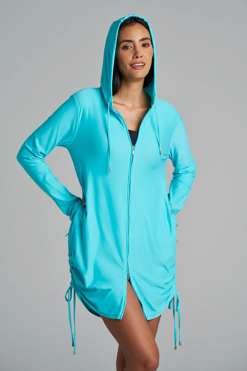 Women's Wailea Swim Cover-Up | Blue Curacao UPF 50+
