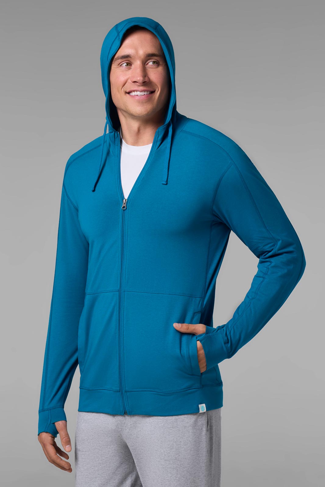 Men's Zip-Up Hoodie | Bluejay UPF 50+
