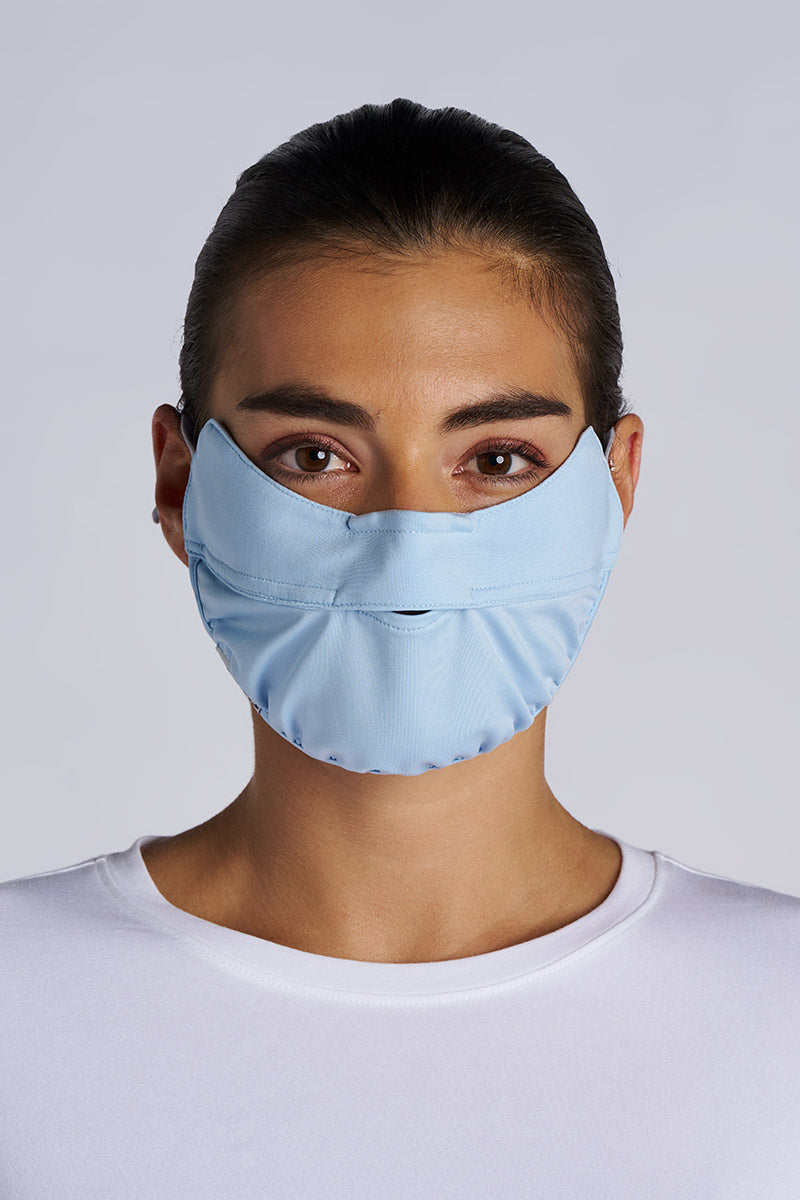 Unisex Zenith Face Mask with Adjustable Features | Light Blue UPF 50+