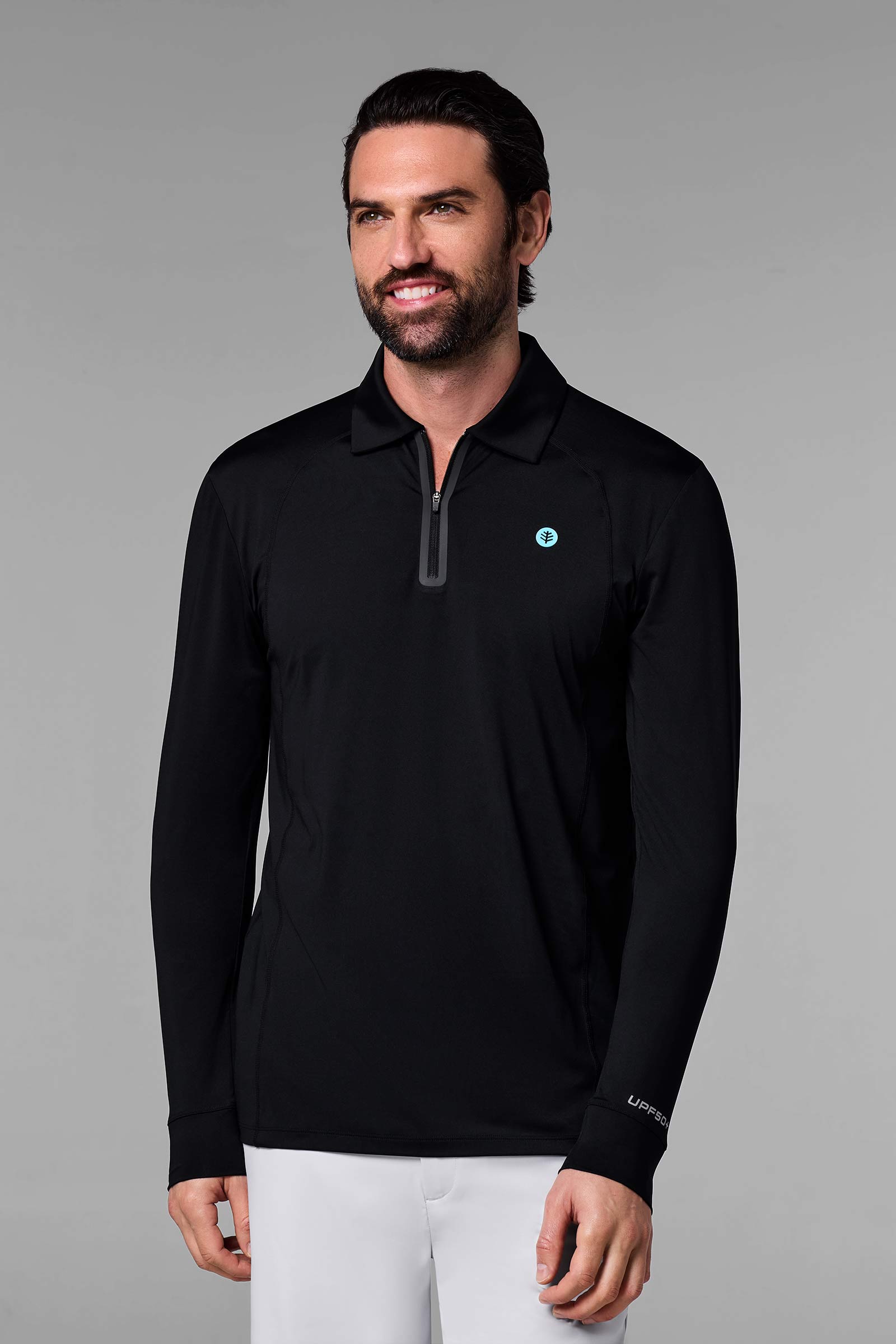Long Sleeve Polo Spf Golf Shirts Sun Protective UPF 50+ Long