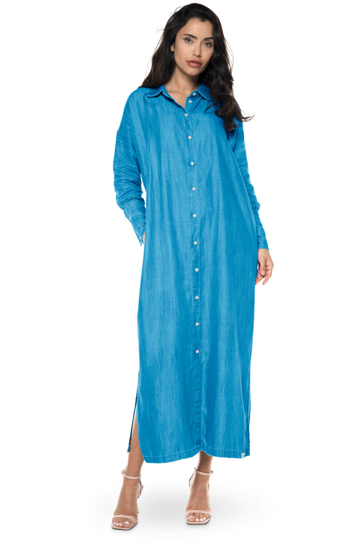 Women's Doral Long Sleeve Button Down Dress UPF 50+