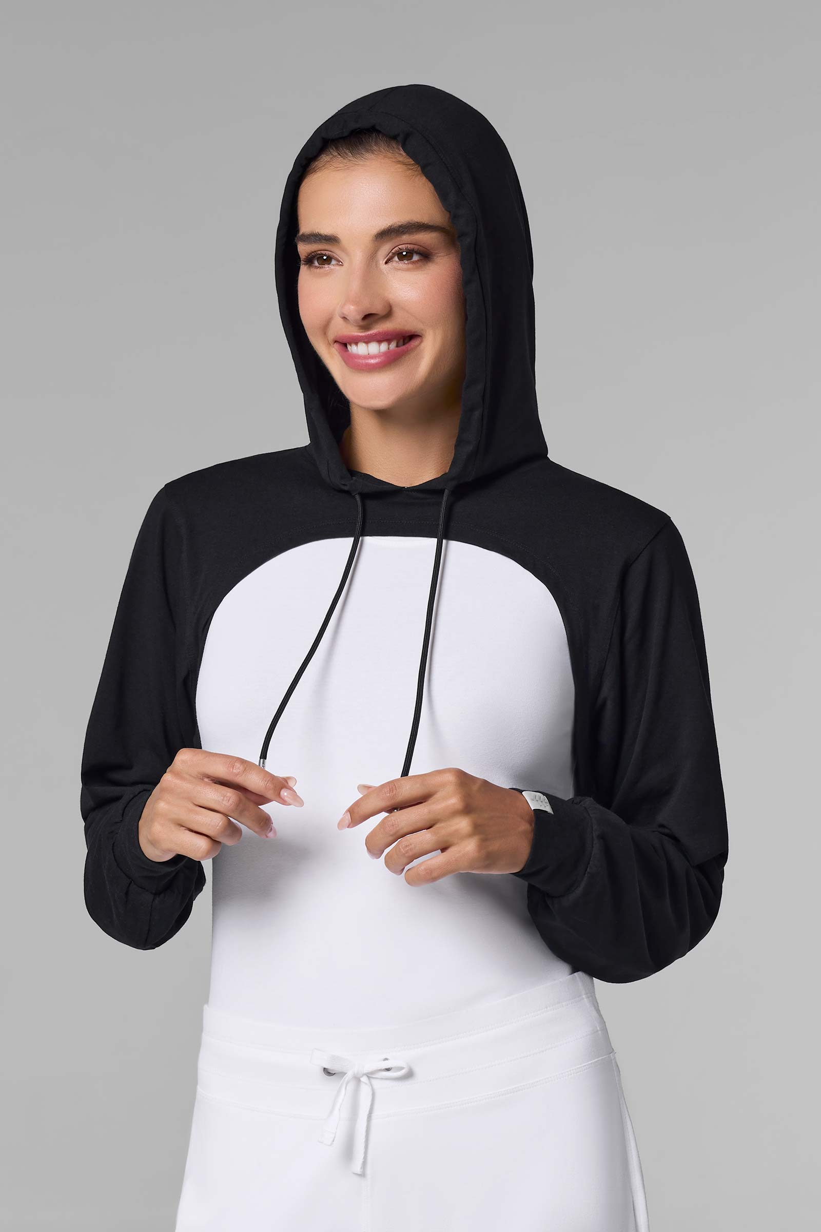 Women's Pompano Shrug Hoodie Black UPF 50+