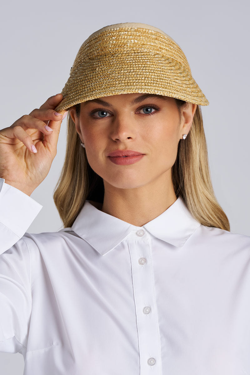 Women's Wheat Straw Visor Natural UPF 50+