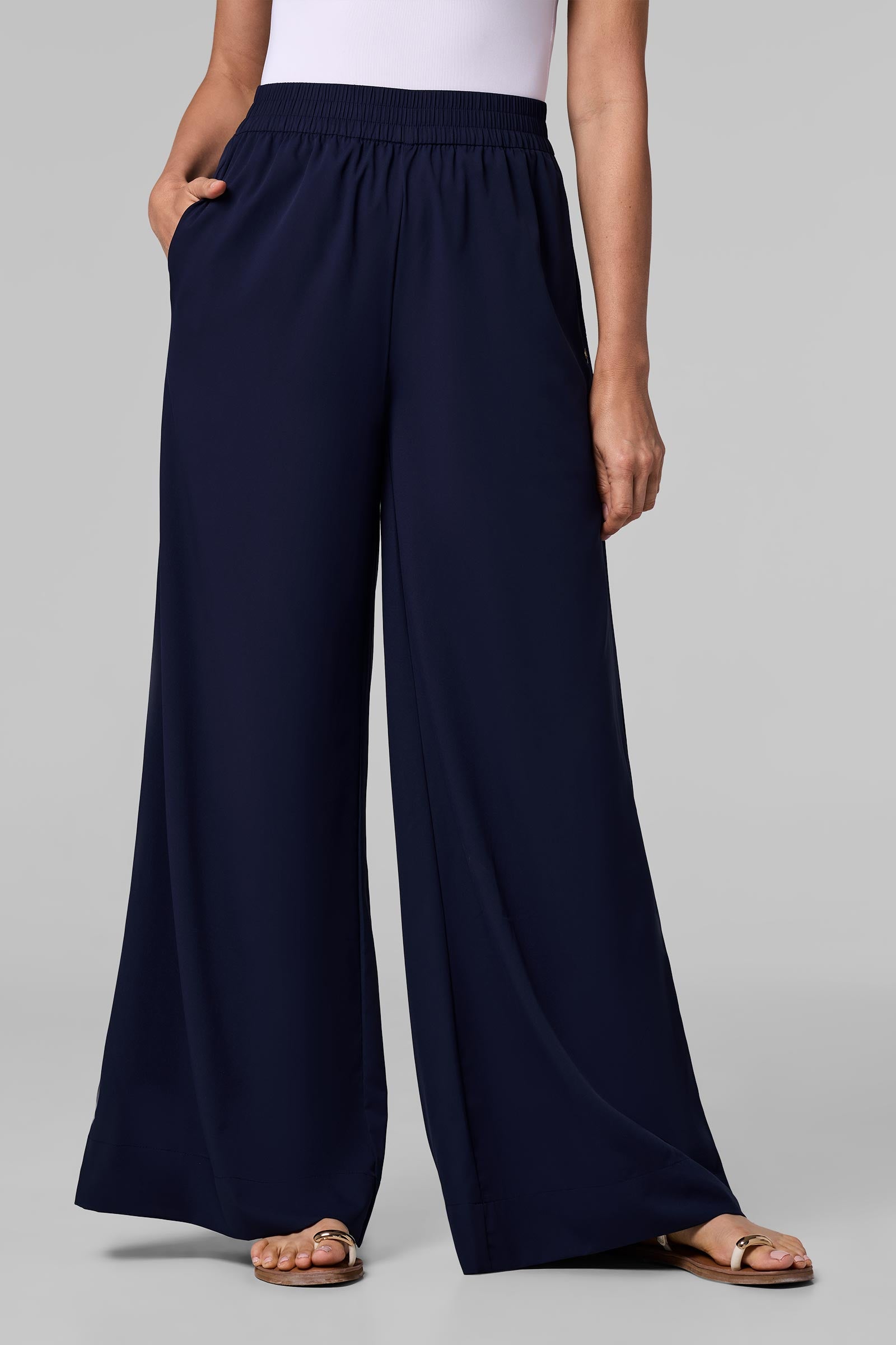 Women's Leros Wide Leg Pants | Navy UPF 50+