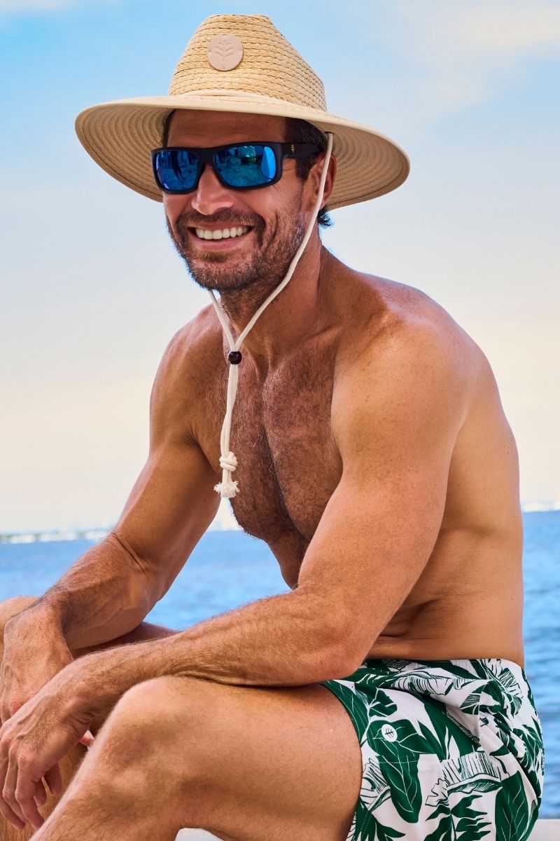 Bondi Lifeguard Straw Hat | Natural Straw UPF 50+