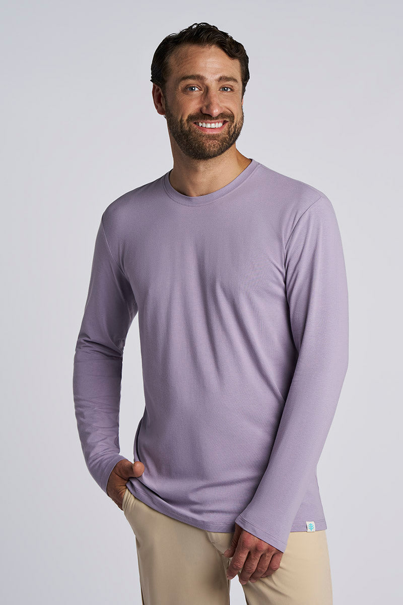 Men's Morada Everyday Long Sleeve T-Shirt | Grey Heather UPF 50+
