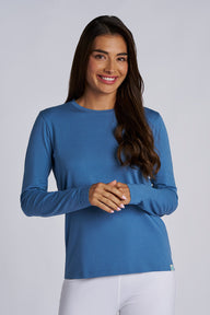 Morada | Women's Everyday Long Sleeve T-Shirt | Blue Dusk