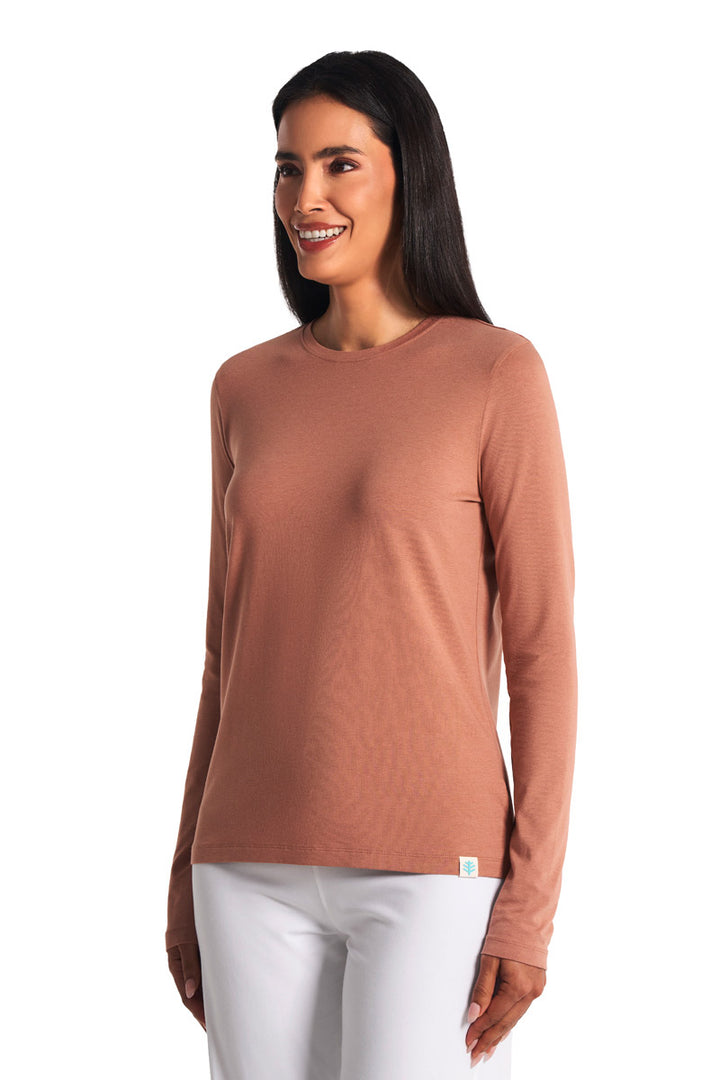 Women's Long Sleeve T-Shirt | Mocha Mousse