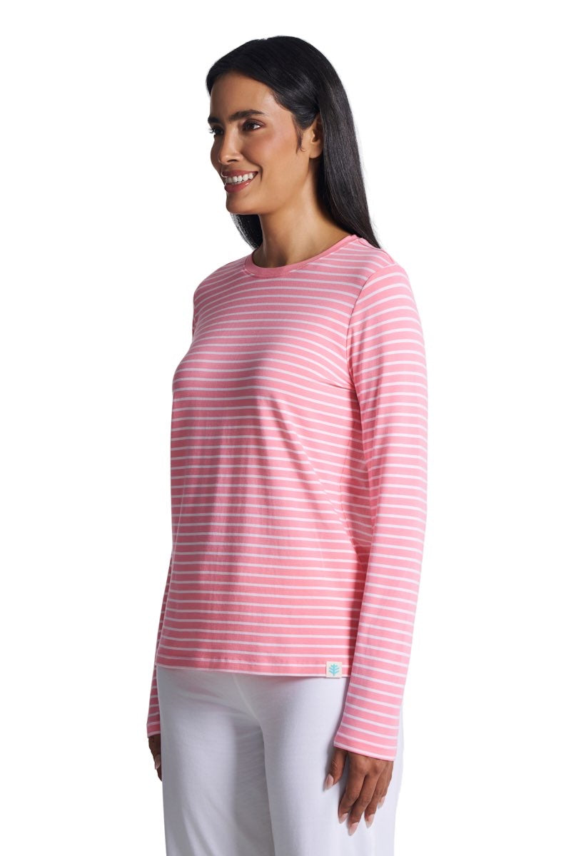 Color_Flamingo Pink/White Stripe