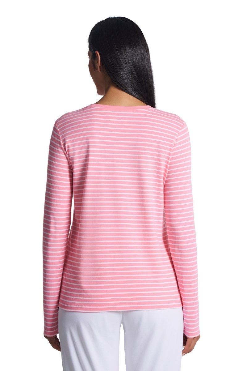 Color_Flamingo Pink/White Stripe