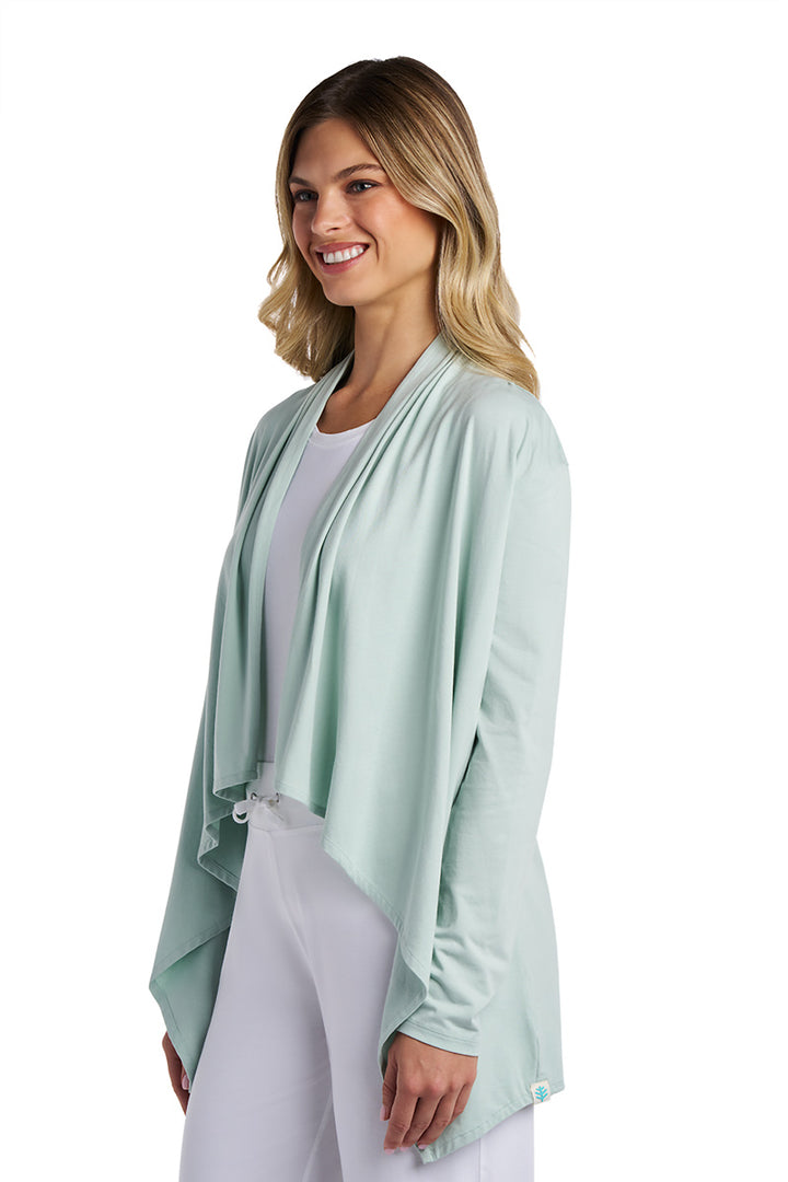 Women's Long Sleeve Sun Wrap | Misty Aqua