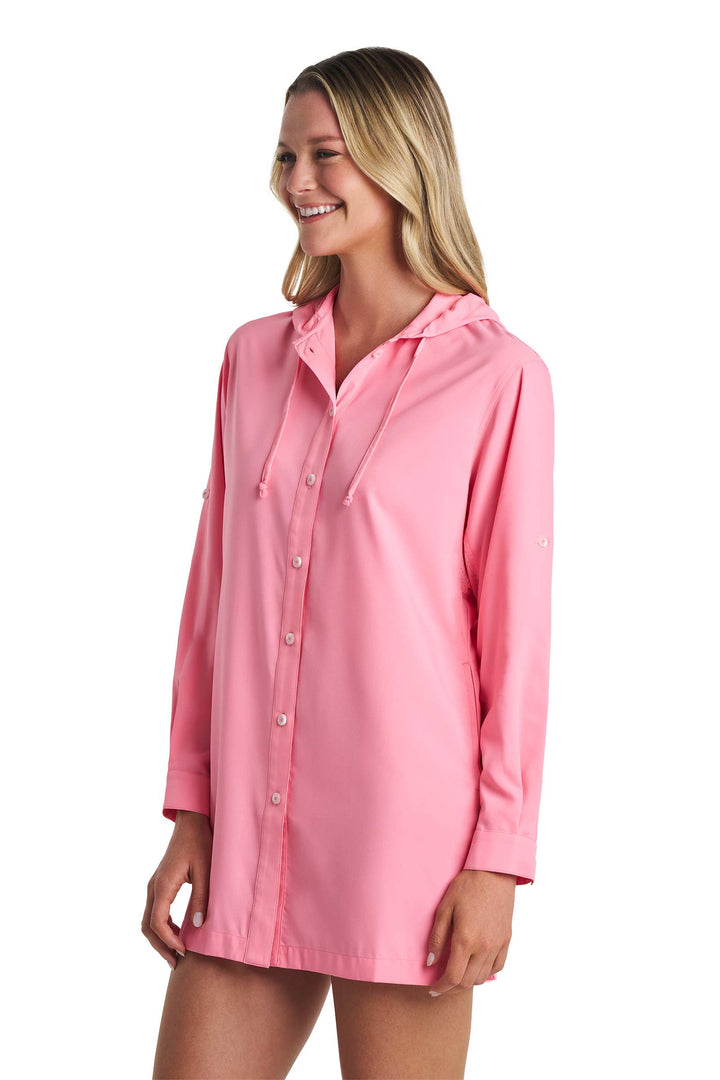 Women's Long Sleeve Beach Shirt | Flamingo Pink