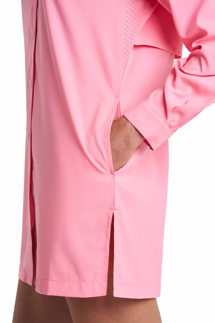 Women's Long Sleeve Beach Shirt | Flamingo Pink