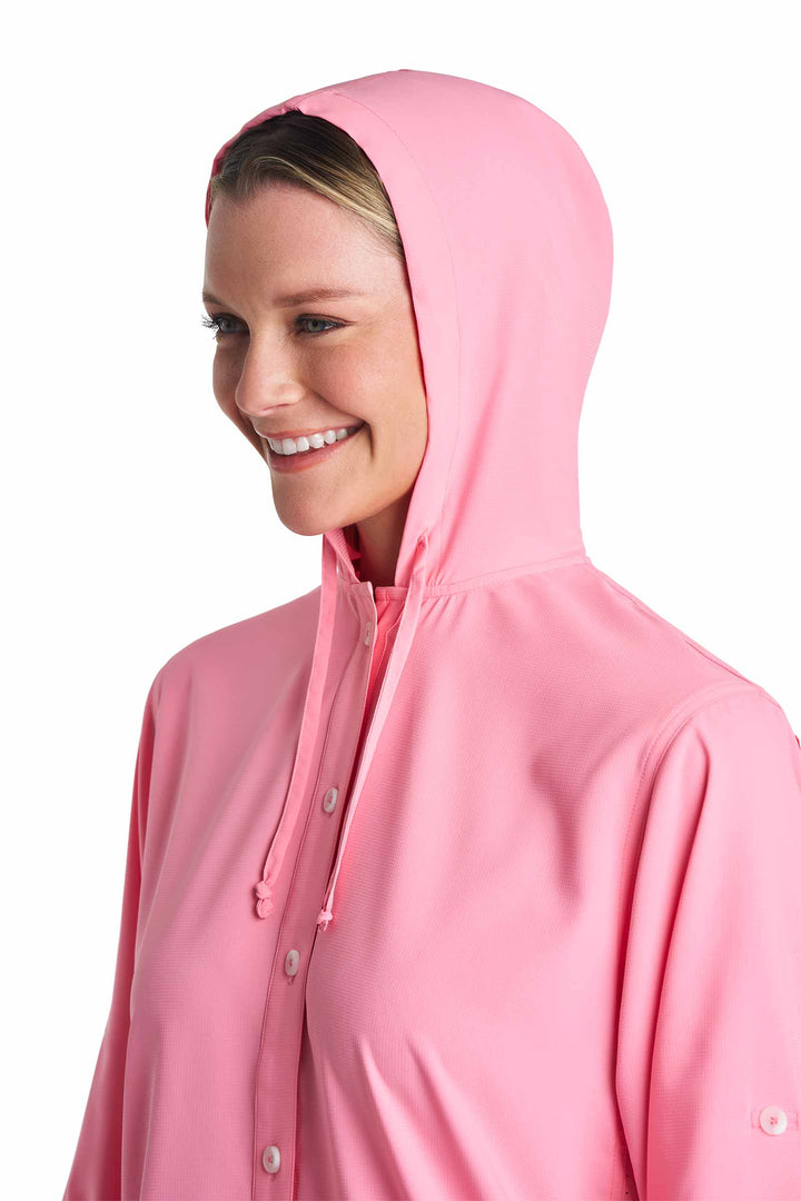 Women's Long Sleeve Beach Shirt | Flamingo Pink