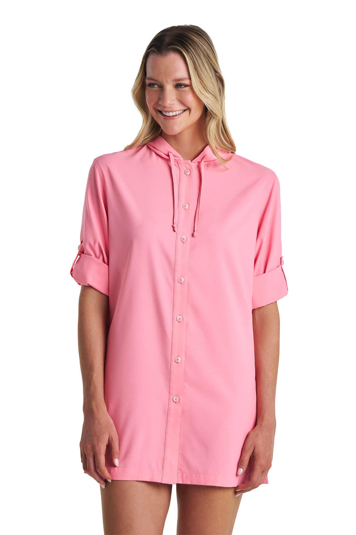 Women's Long Sleeve Beach Shirt | Flamingo Pink
