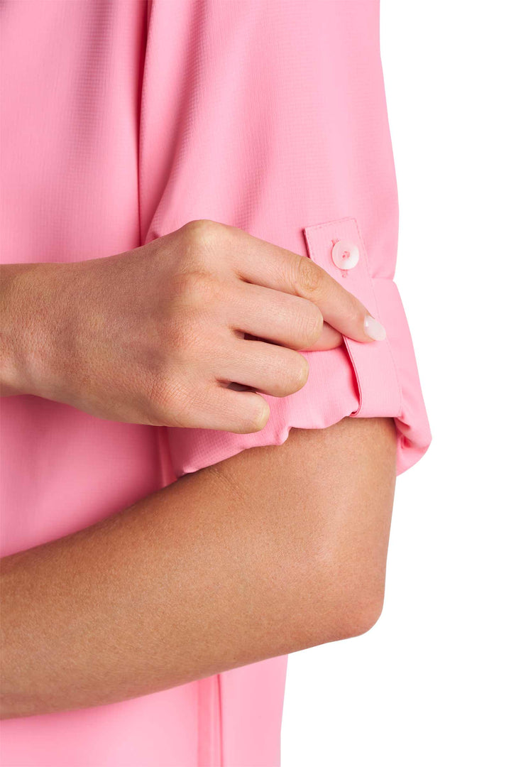 Women's Long Sleeve Beach Shirt | Flamingo Pink