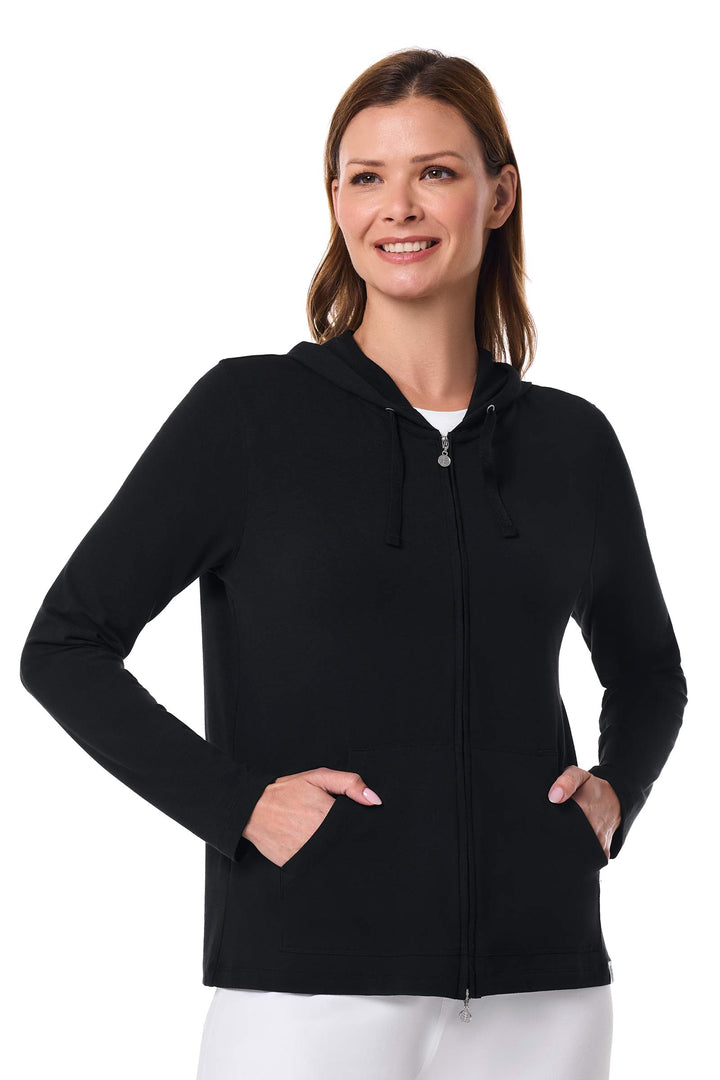 Women's Casual Zip-Up Hoodie | Black