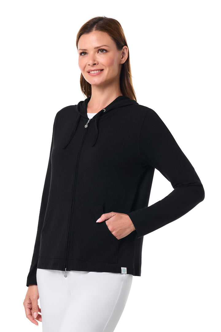 Women's Casual Zip-Up Hoodie | Black