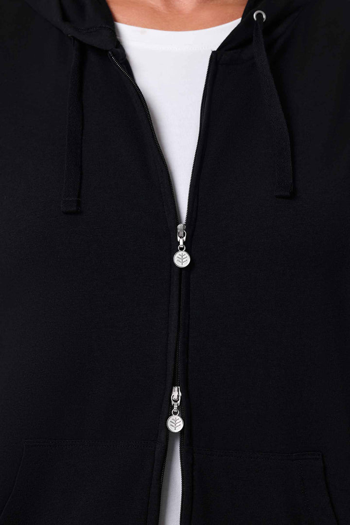 Women's Casual Zip-Up Hoodie | Black