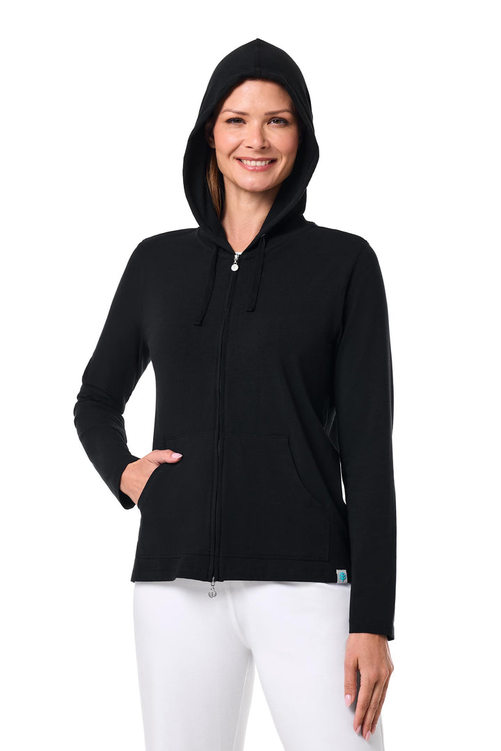 Women's Casual Zip-Up Hoodie | Black
