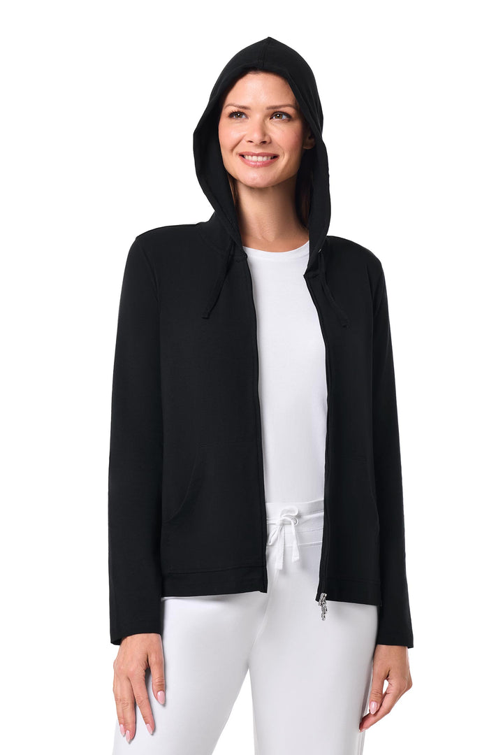 Women's Casual Zip-Up Hoodie | Black