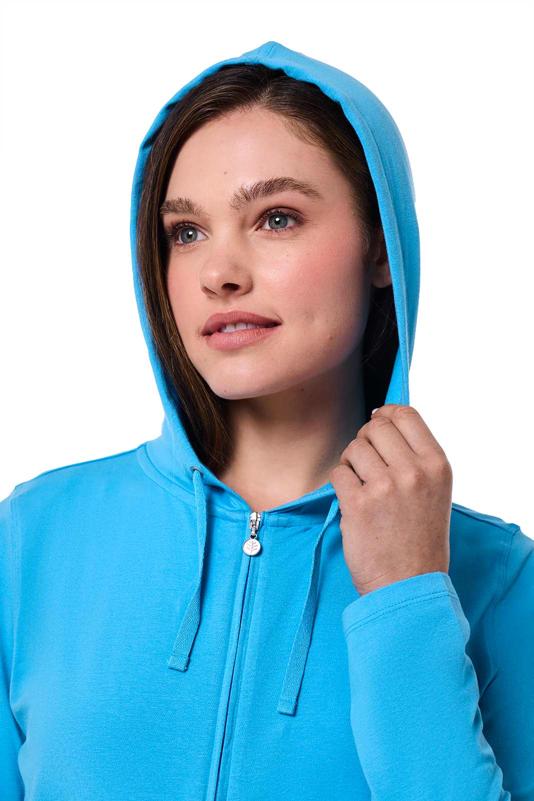 Women's Seaside Zip-Up Hoodie | Malibu Blue UPF 50+